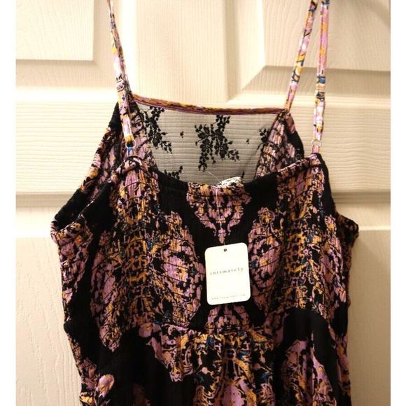 Free People OB1469383 Women's Sz M Black Combo That Moment Maxi Slip Dress $118+ - Picture 4 of 11